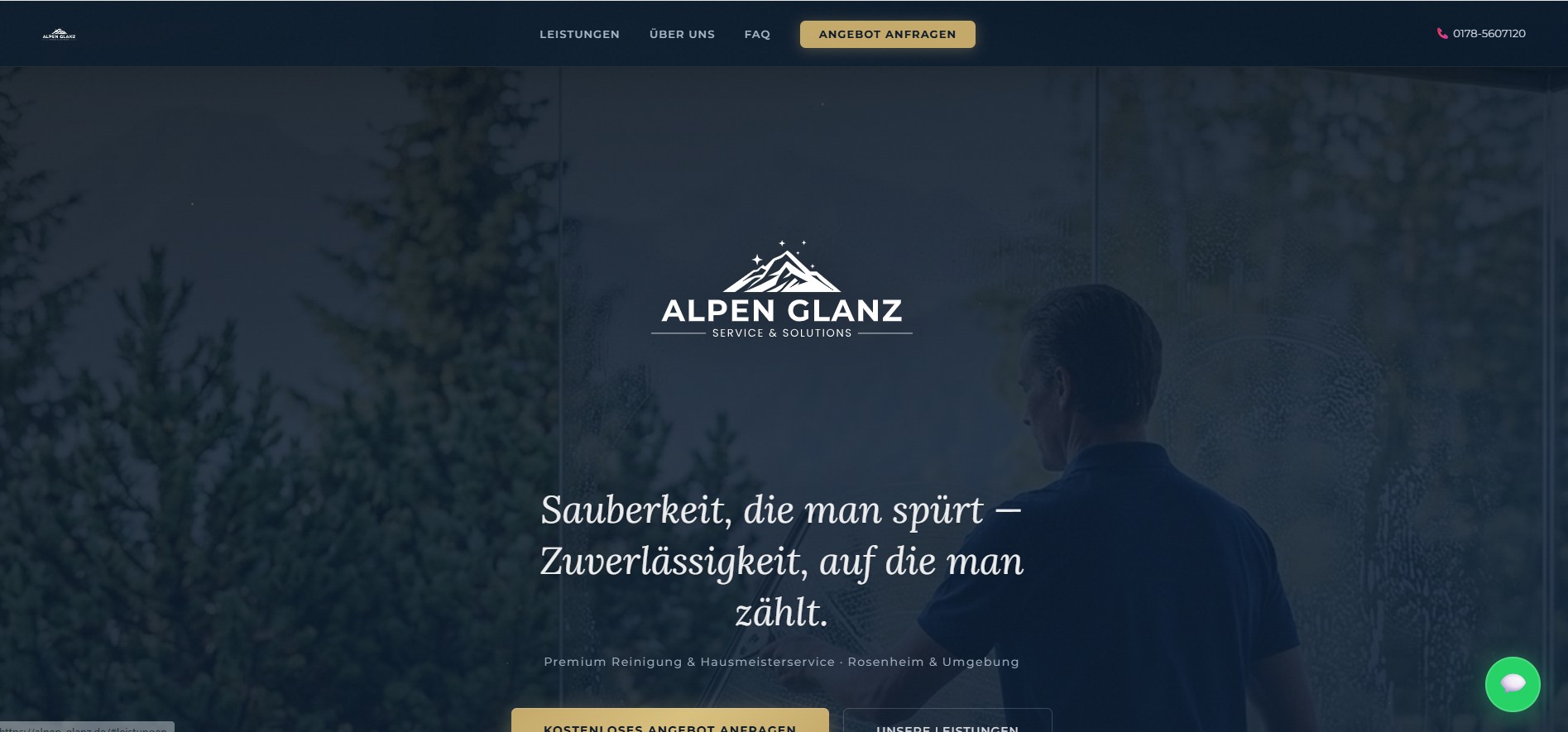 Alpen Glanz Gebäudereinigung Website